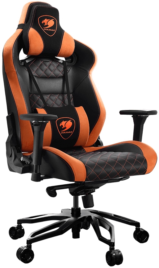 Кресло компьютерное игровое cougar armor titan black orange