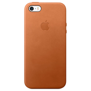 Чехол Apple Leather Case для iPhone SE золотисто-коричневый