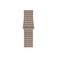 Ремешок Apple Watch 44мм, кожаный, размер L, бежевый