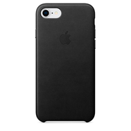 Чехол Apple Leather Case для iPhone 8/7 чёрный