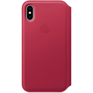 Чехол Apple Leather Folio для iPhone X лесная ягода