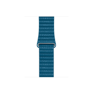 Ремешок Apple Watch 44мм, кожаный, размер M, лазурная волна