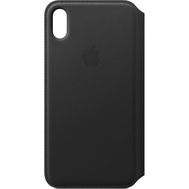 Чехол Apple Leather Folio для iPhone XS Max, чёрный