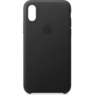 Чехол Apple Leather Case для iPhone XS, чёрный