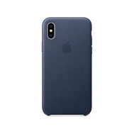 Чехол Apple Leather Case для iPhone XS, тёмно-синийчех