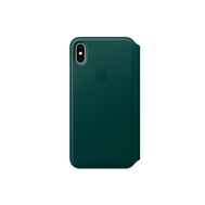 Чехол Apple Leather Folio для iPhone XS Max, зелёный лес