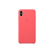 Чехол Apple Leather Case для iPhone XS Max, розовый пион