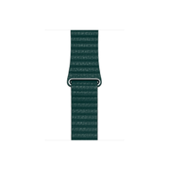 Ремешок Apple Watch 44мм, кожаный, размер M, зелёный лес