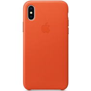 Чехол Apple Leather Case для iPhone X Bright Orange