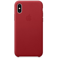 Чехол Apple Leather Case для iPhone XS, RED