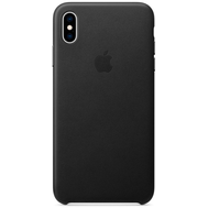 Чехол Apple Leather Case для iPhone XS Max, чёрный