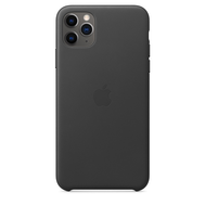 Чехол Apple iPhone 11 Pro Max Leather Case Black MX0E2