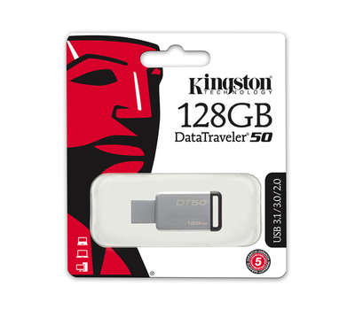USB-накопитель Kingston DT50 128GB металл