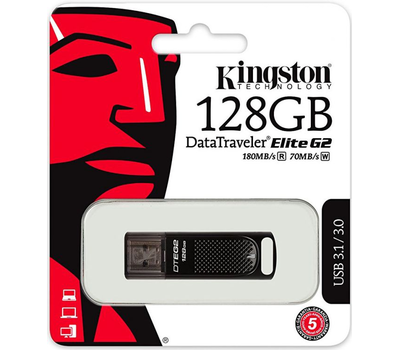 USB Флеш 128GB Kingston DTEG2/128GB металл