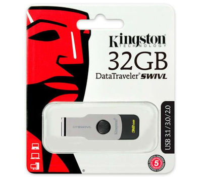 USB накопитель Kingston DTSWIVL 32GB металл