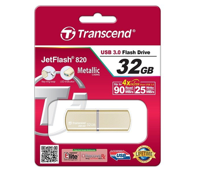 USB Флеш 32GB Transcend TS32GJF820G золото