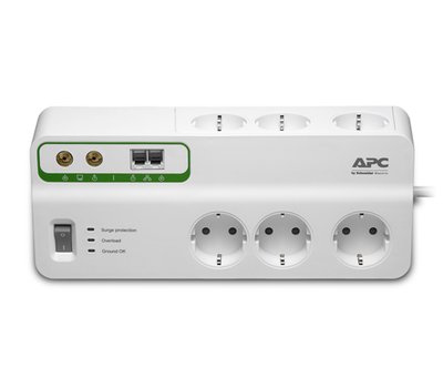 Сетевой фильтр APC PMH63VT-RS 3м Home-Office SurgeArrest 230V, белый