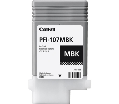 Тонер Canon PFI-107MBK Струйный широкоформатный №107 матовый черный 130 мл