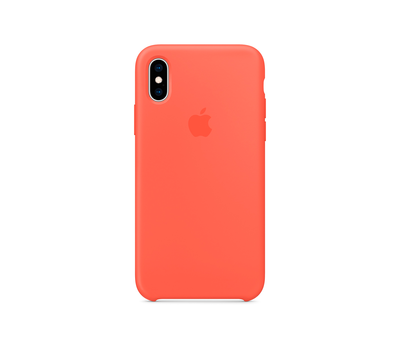 Чехол Apple Silicone Case для iPhone XS, спелый нектарин