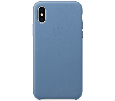 Чехол Apple для iPhone XS, кожа, синие сумерки