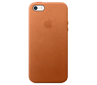 Чехол Apple Leather Case для iPhone SE золотисто-коричневый
