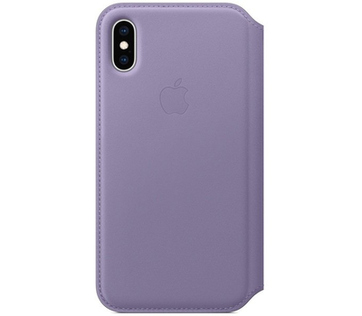 Чехол Apple Folio для iPhone XS, кожа, лиловый