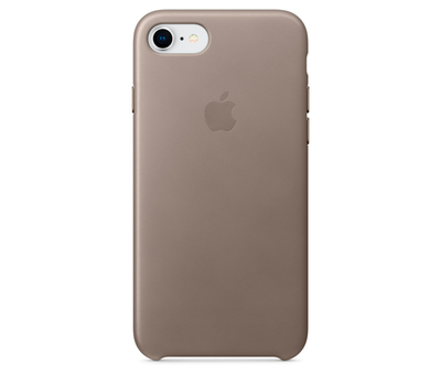 Чехол Apple Leather Case для iPhone 8/7 платиново-серый