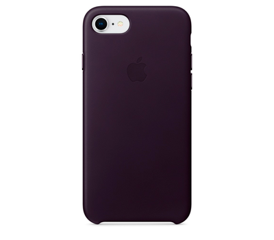 Чехол Apple Leather Case для iPhone 8/7 баклажановый