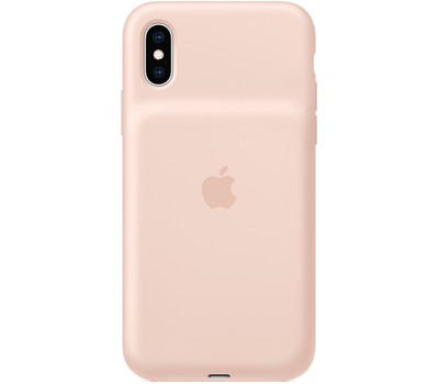 Чехол Apple Smart Battery для iPhone XS, розовый песок