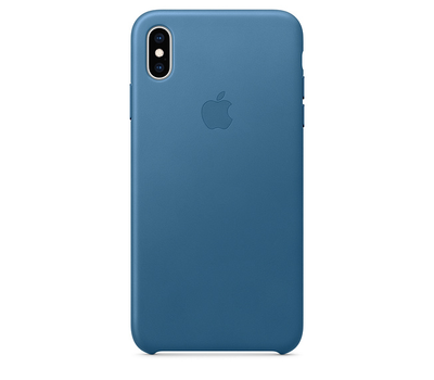 Чехол Apple Leather Case для iPhone XS Max, лазурная волна