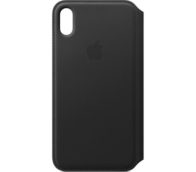 Чехол Apple Leather Folio для iPhone XS Max, чёрный