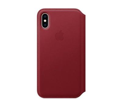 Чехол Apple Leather Folio для iPhone XS, RED
