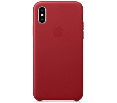 Чехол Apple Leather Case для iPhone XS, RED
