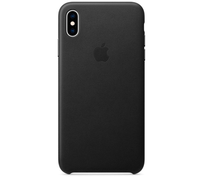 Чехол Apple Leather Case для iPhone XS Max, чёрный
