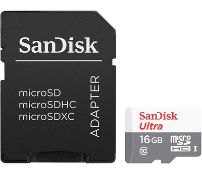 Карта памяти SanDisk Ultra microSDHC 16 ГБ