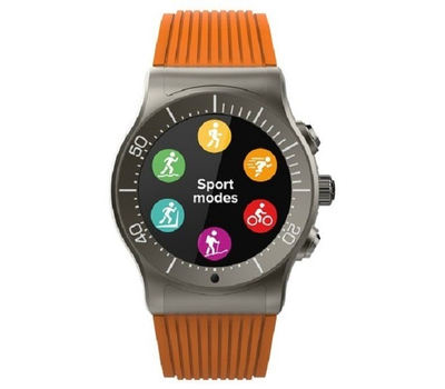 Смарт-часы MyKronoz ZeSport GPS Titanium Orange SiliconeСмарт-часы MyKronoz ZeSport GPS Titanium Orange Silicone