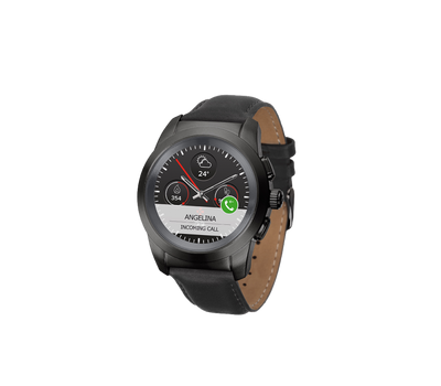 Смарт-часы MyKronoz ZeTime Premium Regular hybrid Black leather black band