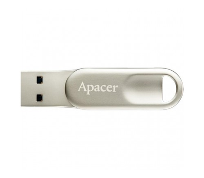 Флешка USB Apacer AH790, 64GB, USB 3.1 + Lightning, Серебристый
