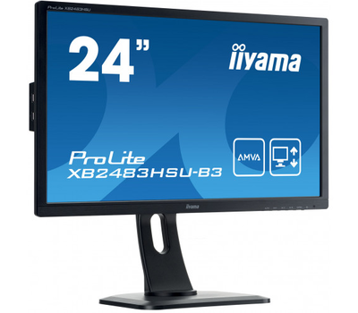 Монитор LCD 23.8'' 16:9 FHD MVA, VGA, HDMI, DP, USB-Hub Black