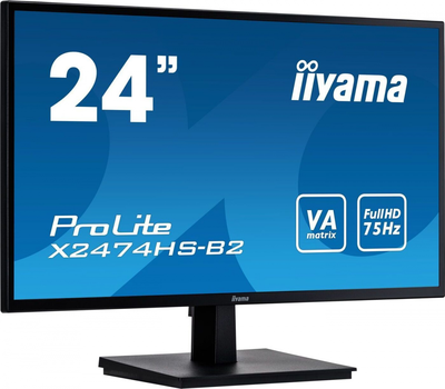Монитор LCD 23.6'' FHD VA VGA, HDMI, DP Black