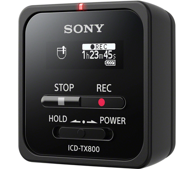 Диктофон цифровой Sony ICD-TX800B, 16Gb, MP3/AAC/WMA/LPCM, LСD, USB, Li-Ion, Black