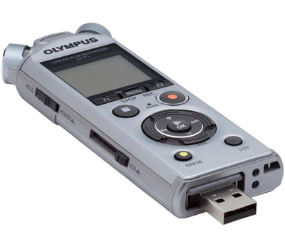 Диктофон цифровой Olympus LS-P1, 4Gb, MP3/WMA/PCM, 1.43", USB, Silver