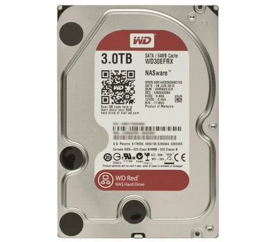 Жёсткий диск WD Red WD30EFRX 3ТБ 3,5" 5400RPM 64MB (SATA-III) NAS Edition