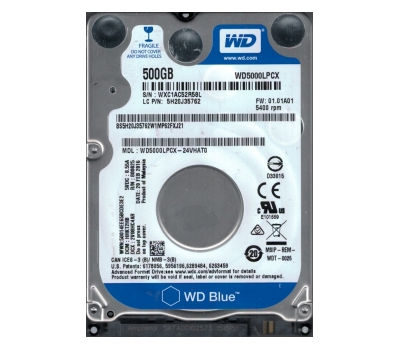Жесткий диск WD Blue WD5000LPCX 500ГБ 2,5" 5400RPM 16MB (SATA III) Mobile