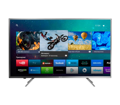 Телевизор LED 40'' FHD, DVB-T2/C, SmartTV, Wi-Fi, серый