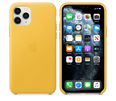 Чехол Apple iPhone 11 Pro Leather Case Meyer Lemon MWYA2