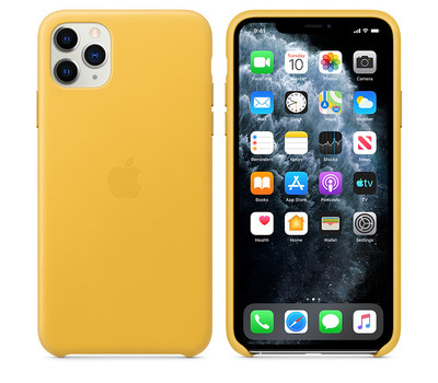 Чехол Apple iPhone 11 Pro Max Leather Case Meyer Lemon MX0A2