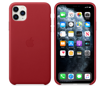 Чехол Apple iPhone 11 Pro Max Leather Case (PRODUCT)RED MX0F2