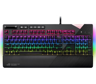 Клавиатура Asus ROG Strix Flare, Multimedia, Gaming, Steel Grey, USB, Backlight