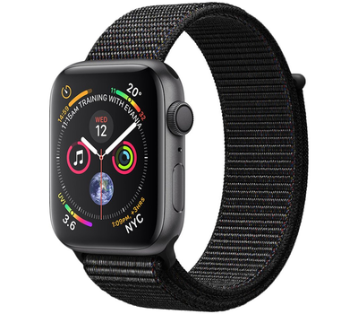 Смарт-часы Apple Watch Series 4 GPS, 44mm Space Grey Aluminium Case with Black Sport Loop MU6E2GK/A